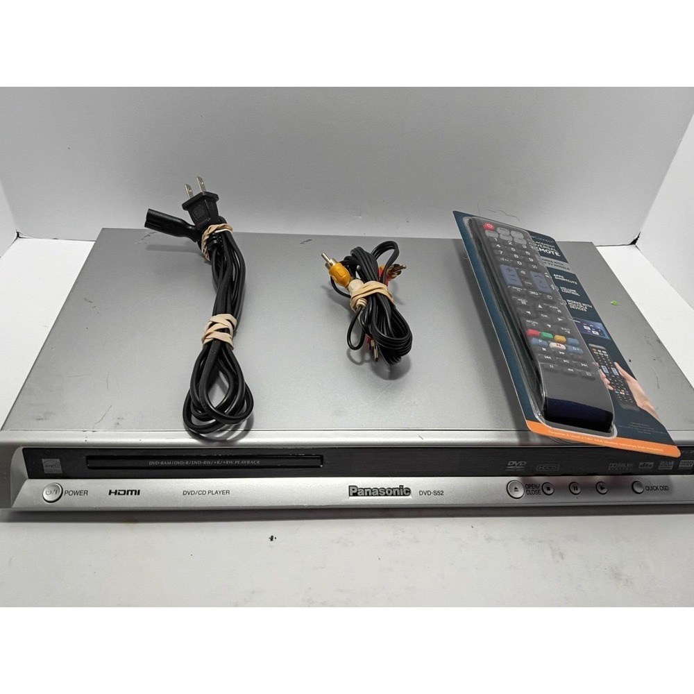 Panasonic‎ DVD-S52 DVD CD Player HDMI 1080p Upconversion with Remote and cables